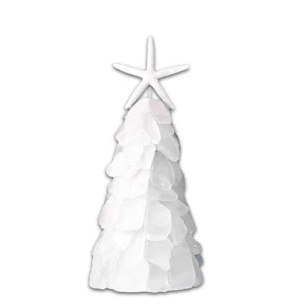 White Sea Glass Holiday Tree