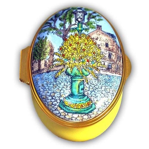 Daffodil Fountain Main Street Nantucket Pill Box (Retired)