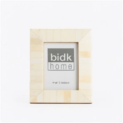 4x6” White Bone Picture Frame - White