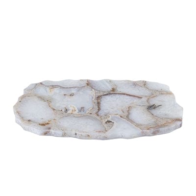 Med. White Agate Organic Platter