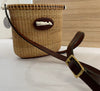 #111 Flat back cocktail purse w/rosewood inlay in rim, rosewood backplate w/ivory whale