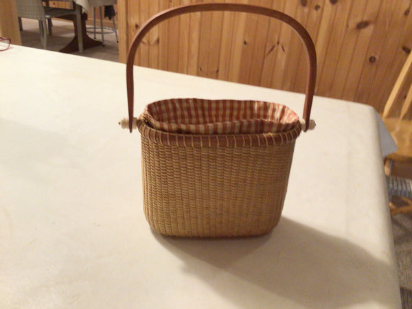 #226 7” cocktail purse with silk plaid liner