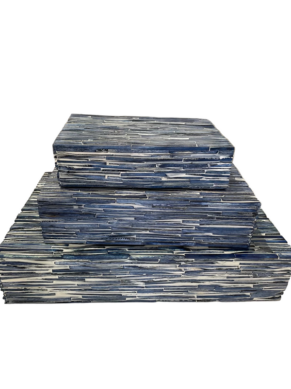 Navy Bone Box With Texture