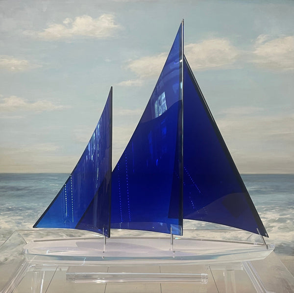 Acrylic Sailboat Sculpture Large