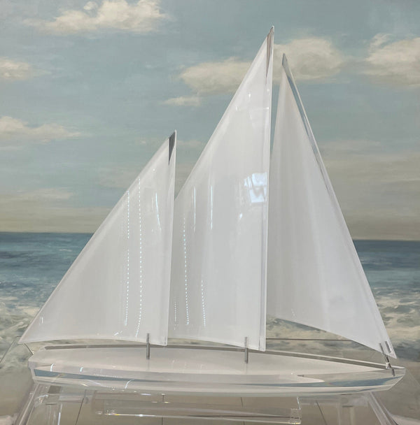 Acrylic Sailboat Sculpture Large