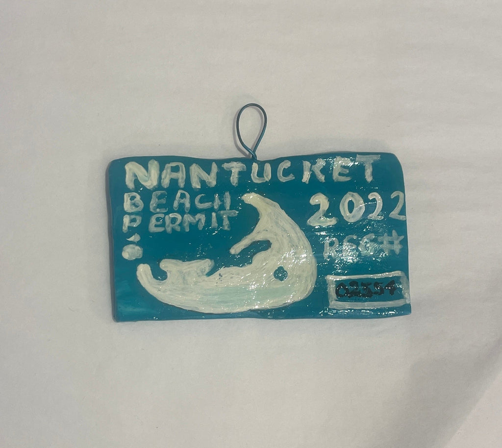 2022 Nantucket Beach Permit Ornament