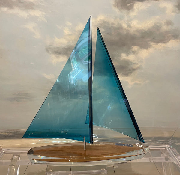 Acrylic Sailboat Sculpture Small