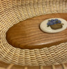 2 X 6 oval w/hydrangeas scrim on corian oval (106)