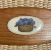 2 X 6 oval w/hydrangeas scrim on corian oval (106)