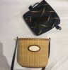 Flatback evening bag w/liner, rim w/rosewood inlay, (99)