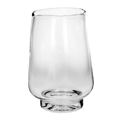 Elyza Clear Hurricane Vase Glass Dia 9.8”