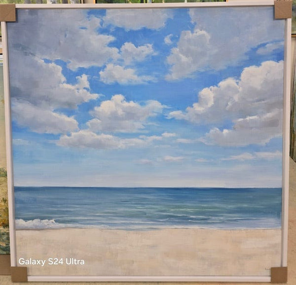 Beach Scene Original Painting 60x60