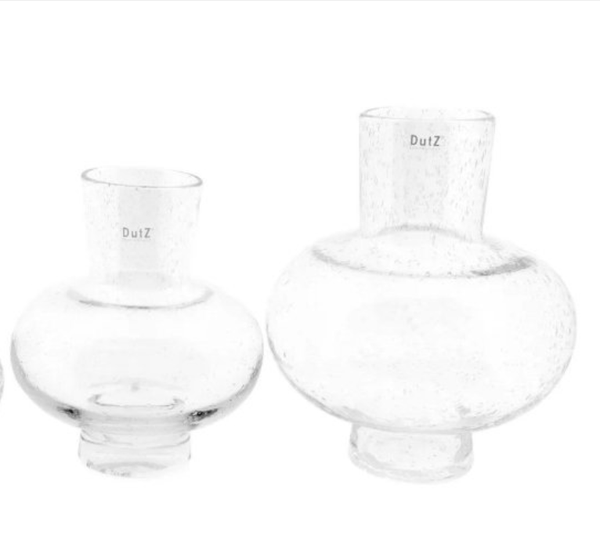 Modest Vase- Clear Bubbles