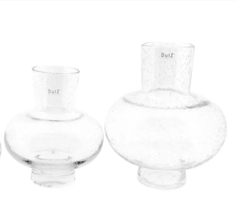 Modest Vase- Clear Bubbles