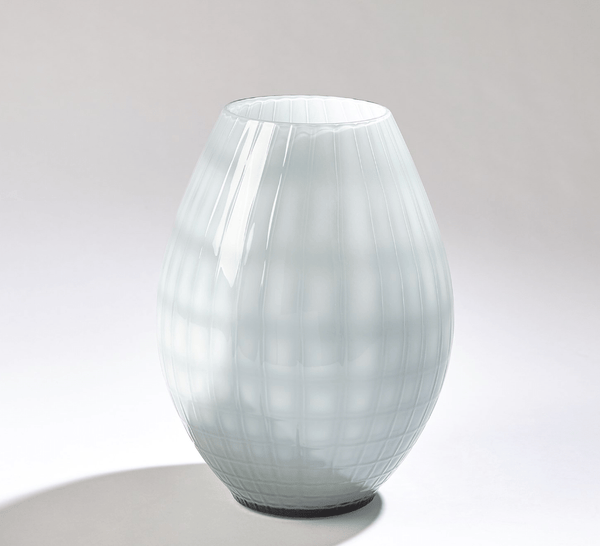 Cased Glass Grid Vase
