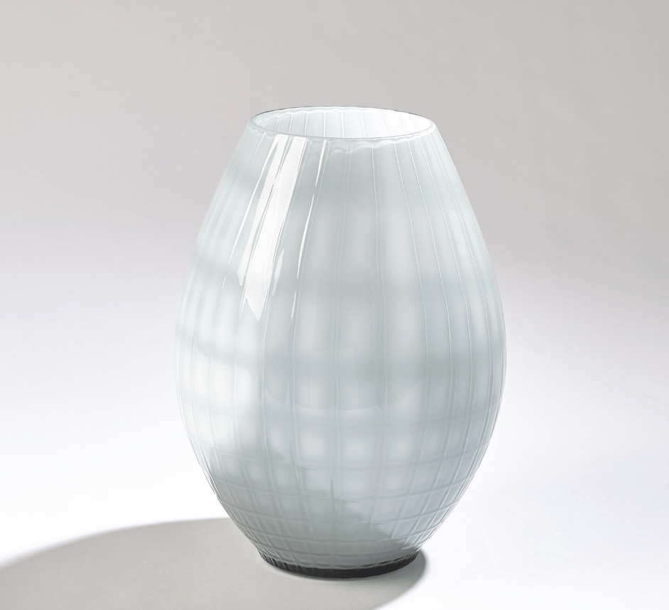 Cased Glass Grid Vase