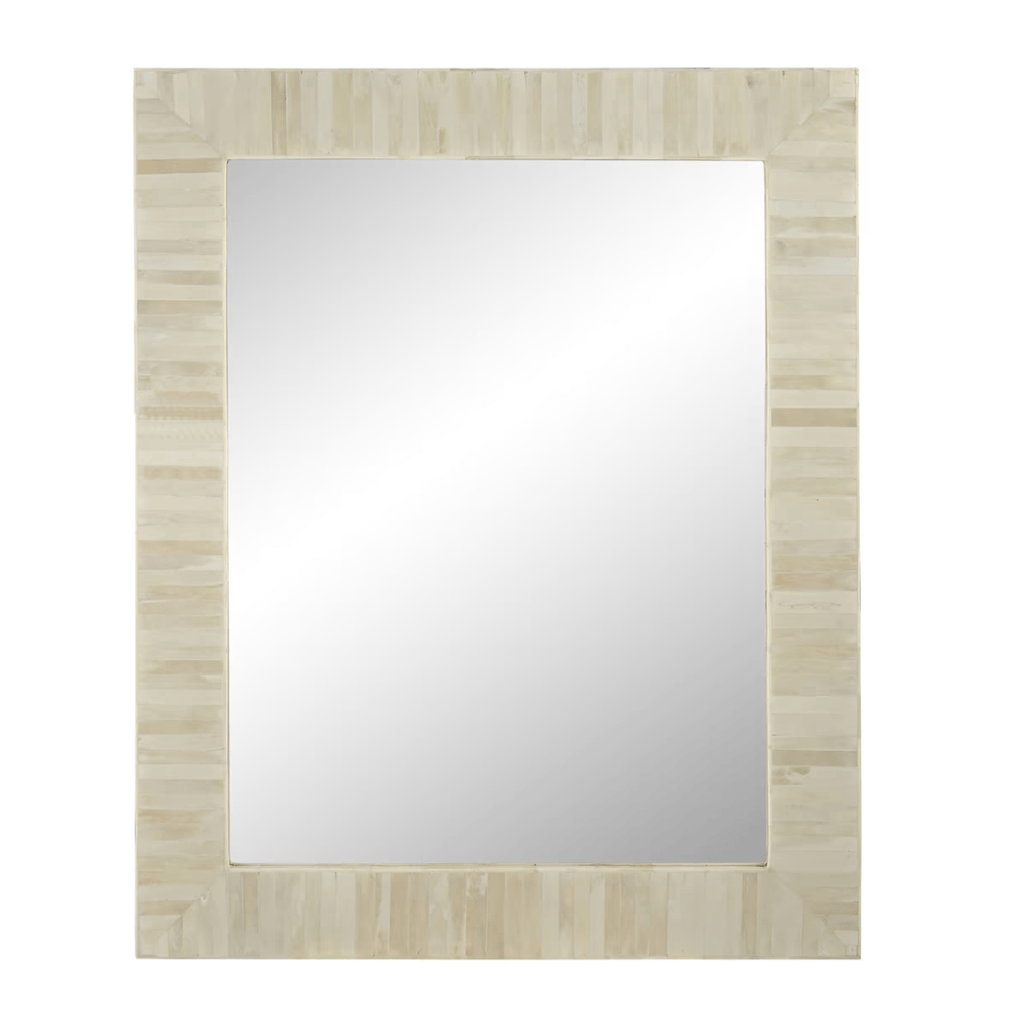 Bone Inlay Mirror 30"h