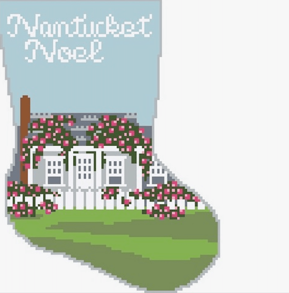 Rose Covered Cottage Stocking
