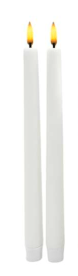 Set of CalmFlame Smooth White Tapper 10"