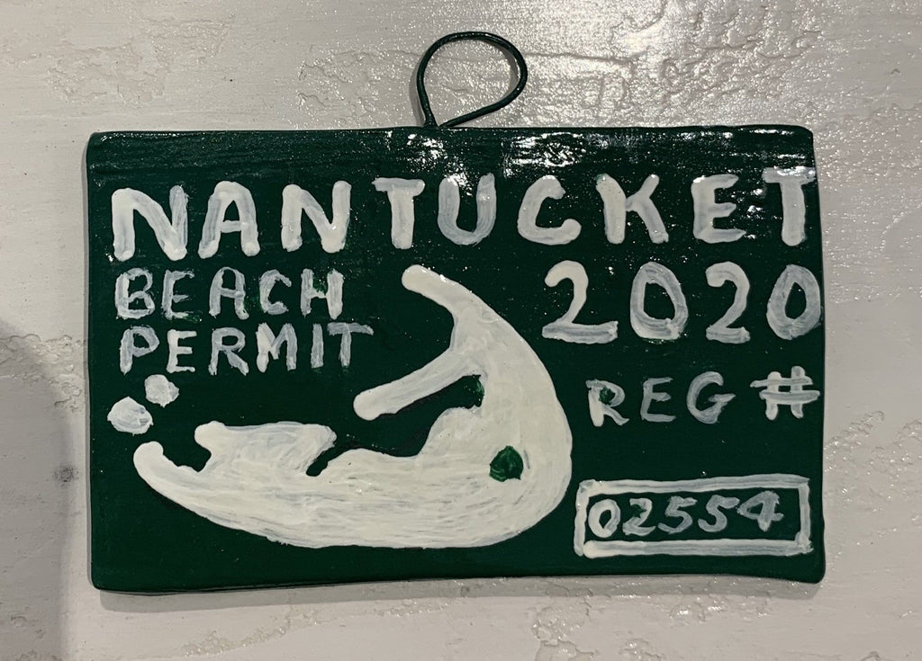 2020 Nantucket Beach Permit Ornament
