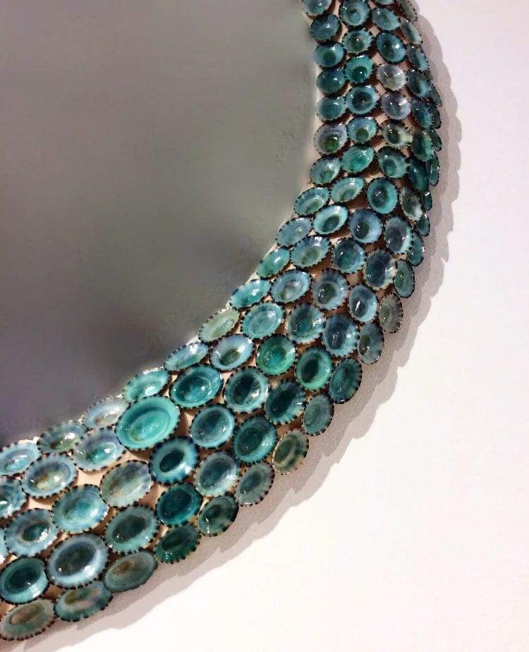 Blue Limpet Shell Mirror