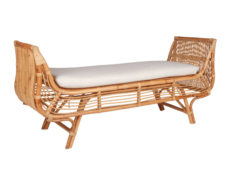 Maia Rattan Lounge Bench – Anderson's Nantucket