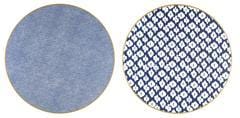 Two Sided Ikat/Dot Fan - Round