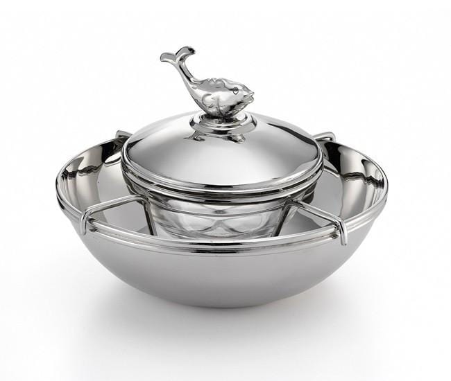 Beluga Bowl with Glass Insert 7"