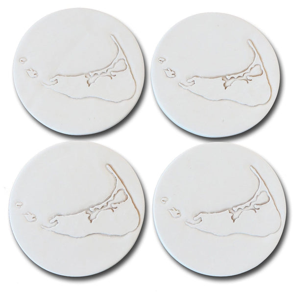 Nantucket Island Shape Coasters