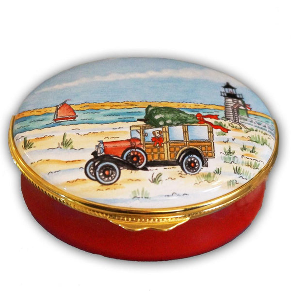 Christmas Nantucket Style Pill Box